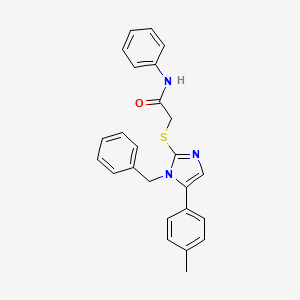 2-((1-benzyl-5-(p-tolyl)-1H-imidazol-2-yl)thio)-N-phenylacetamide