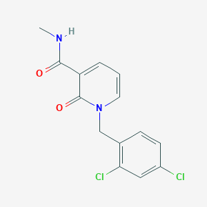 molecular formula C14H12Cl2N2O2 B2780681 1-(2,4-dichlorobenzyl)-N-methyl-2-oxo-1,2-dihydro-3-pyridinecarboxamide CAS No. 338977-56-3