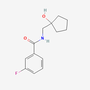 molecular formula C13H16FNO2 B2780687 3-fluoro-N-((1-hydroxycyclopentyl)methyl)benzamide CAS No. 1216822-78-4