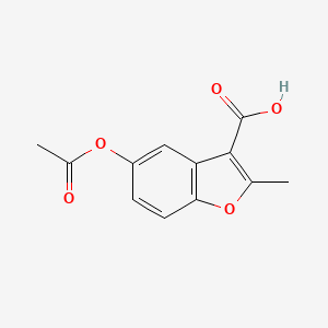 molecular formula C12H10O5 B2780689 5-(Acetyloxy)-2-methyl-1-benzofuran-3-carboxylic acid CAS No. 307552-57-4
