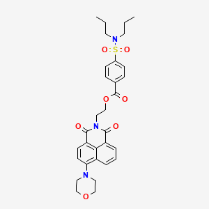 2-(6-Morpholin-4-yl-1,3-dioxobenzo[de]isoquinolin-2-yl)ethyl 4-(dipropylsulfamoyl)benzoate
