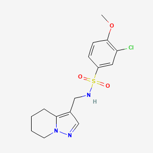 3-chloro-4-methoxy-N-({4H,5H,6H,7H-pyrazolo[1,5-a]pyridin-3-yl}methyl)benzene-1-sulfonamide