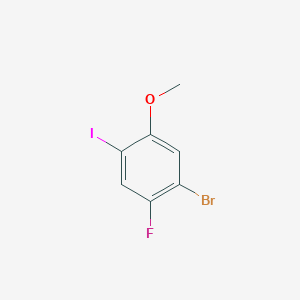 molecular formula C7H5BrFIO B2780696 1-Bromo-2-fluoro-4-iodo-5-methoxybenzene CAS No. 1447671-70-6