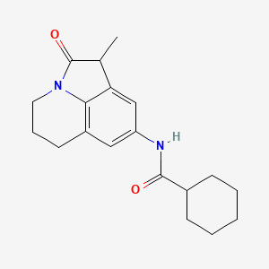 molecular formula C19H24N2O2 B2780698 N-(1-methyl-2-oxo-2,4,5,6-tetrahydro-1H-pyrrolo[3,2,1-ij]quinolin-8-yl)cyclohexanecarboxamide CAS No. 903296-41-3