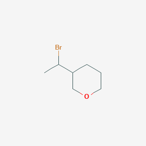 molecular formula C7H13BrO B2780705 3-(1-Bromoethyl)oxane CAS No. 1534080-33-5