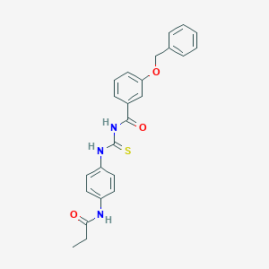 3-(benzyloxy)-N-{[4-(propanoylamino)phenyl]carbamothioyl}benzamide