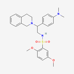 molecular formula C27H33N3O4S B2780717 N-(2-(3,4-dihydroisoquinolin-2(1H)-yl)-2-(4-(dimethylamino)phenyl)ethyl)-2,5-dimethoxybenzenesulfonamide CAS No. 946245-10-9