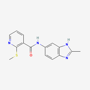 molecular formula C15H14N4OS B2780720 N-(2-methyl-1H-1,3-benzodiazol-5-yl)-2-(methylsulfanyl)pyridine-3-carboxamide CAS No. 1030811-91-6