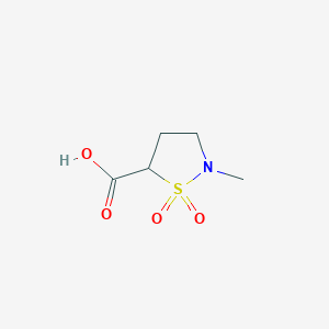 molecular formula C5H9NO4S B2780725 2-Methyl-1,1-dioxo-1lambda6,2-thiazolidine-5-carboxylic acid CAS No. 1909319-87-4