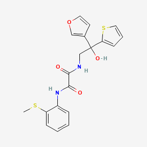 N1-(2-(furan-3-yl)-2-hydroxy-2-(thiophen-2-yl)ethyl)-N2-(2-(methylthio)phenyl)oxalamide