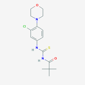 molecular formula C16H22ClN3O2S B278073 N-[3-chloro-4-(4-morpholinyl)phenyl]-N'-(2,2-dimethylpropanoyl)thiourea 