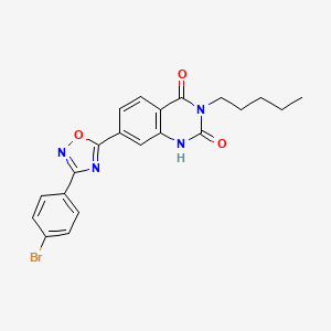 7-(3-(4-bromophenyl)-1,2,4-oxadiazol-5-yl)-3-pentylquinazoline-2,4(1H,3H)-dione
