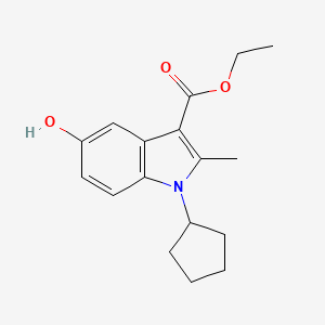 molecular formula C17H21NO3 B2780732 ethyl 1-cyclopentyl-5-hydroxy-2-methyl-1H-indole-3-carboxylate CAS No. 704873-85-8