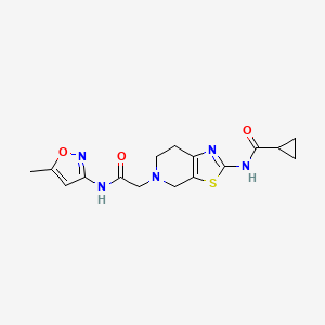 N-(5-(2-((5-methylisoxazol-3-yl)amino)-2-oxoethyl)-4,5,6,7-tetrahydrothiazolo[5,4-c]pyridin-2-yl)cyclopropanecarboxamide