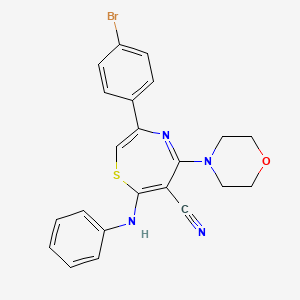 7-Anilino-3-(4-bromophenyl)-5-morpholino-1,4-thiazepine-6-carbonitrile