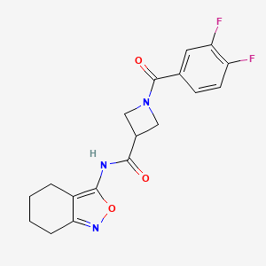 molecular formula C18H17F2N3O3 B2780750 1-(3,4-difluorobenzoyl)-N-(4,5,6,7-tetrahydrobenzo[c]isoxazol-3-yl)azetidine-3-carboxamide CAS No. 1448069-51-9