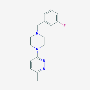 molecular formula C16H19FN4 B2780752 3-{4-[(3-Fluorophenyl)methyl]piperazin-1-yl}-6-methylpyridazine CAS No. 2415504-26-4