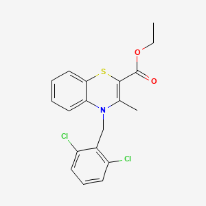 ethyl 4-(2,6-dichlorobenzyl)-3-methyl-4H-1,4-benzothiazine-2-carboxylate