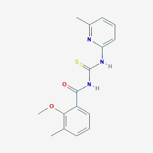 molecular formula C16H17N3O2S B278076 2-methoxy-3-methyl-N-[(6-methylpyridin-2-yl)carbamothioyl]benzamide 