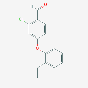 molecular formula C15H13ClO2 B2780771 2-Chloro-4-(2-ethylphenoxy)benzaldehyde CAS No. 1981752-28-6