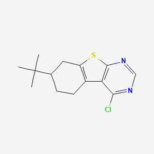 molecular formula C14H17ClN2S B2780788 7-tert-Butyl-4-chloro-5,6,7,8-tetrahydro-benzo[4,5]thieno[2,3-d]pyrimidine CAS No. 381200-95-9