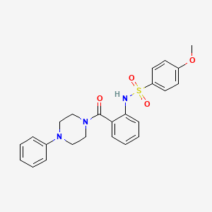 4-methoxy-N-(2-(4-phenylpiperazine-1-carbonyl)phenyl)benzenesulfonamide