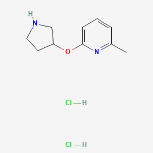 molecular formula C10H16Cl2N2O B2780799 2-Methyl-6-(pyrrolidin-3-yloxy)pyridinedihydrochloride CAS No. 1707367-81-4