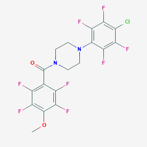 [4-(4-Chloro-2,3,5,6-tetrafluorophenyl)piperazin-1-yl](2,3,5,6-tetrafluoro-4-methoxyphenyl)methanone