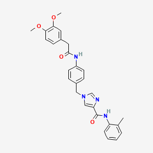 1-(4-(2-(3,4-dimethoxyphenyl)acetamido)benzyl)-N-(o-tolyl)-1H-imidazole-4-carboxamide
