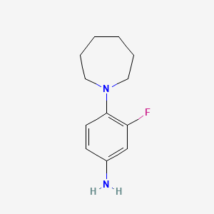 molecular formula C12H17FN2 B2780805 4-(Azepan-1-yl)-3-fluoroaniline CAS No. 250371-91-6; 445264-59-5