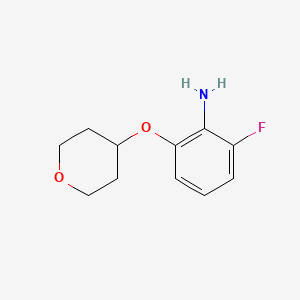 molecular formula C11H14FNO2 B2780806 2-Fluoro-6-(tetrahydro-2H-pyran-4-yloxy)aniline CAS No. 1233952-43-6