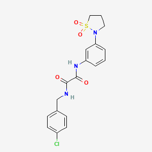 N'-[(4-chlorophenyl)methyl]-N-[3-(1,1-dioxo-1lambda6,2-thiazolidin-2-yl)phenyl]ethanediamide