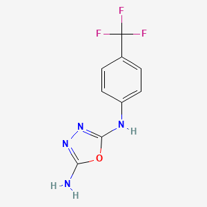 2-N-[4-(Trifluoromethyl)phenyl]-1,3,4-oxadiazole-2,5-diamine