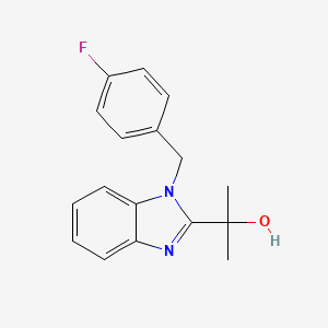 2-{1-[(4-Fluorophenyl)methyl]benzimidazol-2-yl}propan-2-ol