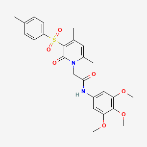 2-(4,6-dimethyl-2-oxo-3-tosylpyridin-1(2H)-yl)-N-(3,4,5-trimethoxyphenyl)acetamide
