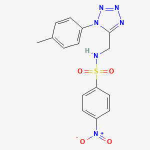 4-nitro-N-((1-(p-tolyl)-1H-tetrazol-5-yl)methyl)benzenesulfonamide