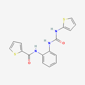 molecular formula C16H13N3O2S2 B2780826 N-(2-(3-(thiophen-2-yl)ureido)phenyl)thiophene-2-carboxamide CAS No. 1207024-38-1