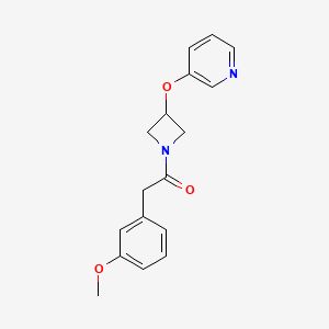 molecular formula C17H18N2O3 B2780831 2-(3-甲氧基苯基)-1-(3-(吡啶-3-氧基)氮杂环丁烷-1-基)乙酮 CAS No. 1903313-65-4