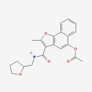 2-Methyl-3-(((tetrahydrofuran-2-yl)methyl)carbamoyl)naphtho[1,2-b]furan-5-yl acetate