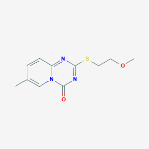 molecular formula C11H13N3O2S B2780847 2-(2-甲氧基乙基磺基)-7-甲基吡啶并[1,2-a][1,3,5]三嗪-4-酮 CAS No. 896317-20-7