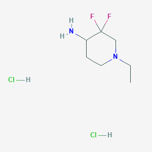 molecular formula C7H16Cl2F2N2 B2780849 1-Ethyl-3,3-difluoropiperidin-4-amine dihydrochloride CAS No. 2174008-09-2