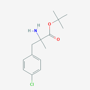 molecular formula C14H20ClNO2 B2780852 Tert-butyl 2-amino-3-(4-chlorophenyl)-2-methylpropanoate CAS No. 2248268-05-3