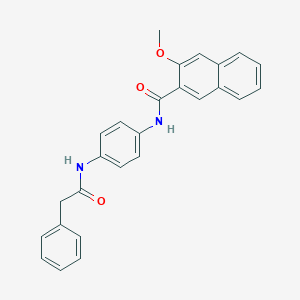 molecular formula C26H22N2O3 B278087 3-methoxy-N-{4-[(phenylacetyl)amino]phenyl}-2-naphthamide 