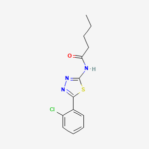 molecular formula C13H14ClN3OS B2780872 N-(5-(2-氯苯基)-1,3,4-噻二唑-2-基)戊酰胺 CAS No. 345613-89-0