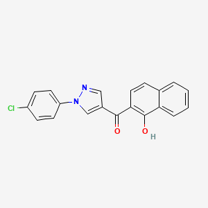 molecular formula C20H13ClN2O2 B2780875 [1-(4-chlorophenyl)-1H-pyrazol-4-yl](1-hydroxy-2-naphthyl)methanone CAS No. 955976-64-4