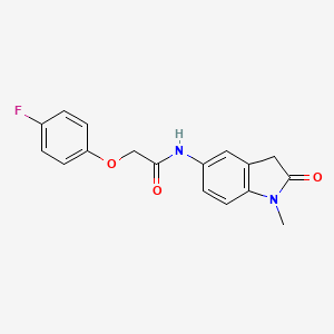 molecular formula C17H15FN2O3 B2780877 2-(4-fluorophenoxy)-N-(1-methyl-2-oxoindolin-5-yl)acetamide CAS No. 921544-40-3