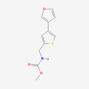 molecular formula C11H11NO3S B2780881 Methyl N-[[4-(furan-3-yl)thiophen-2-yl]methyl]carbamate CAS No. 2380034-80-8