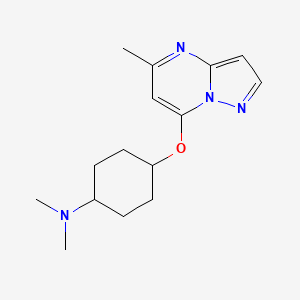 N,N-dimethyl-4-({5-methylpyrazolo[1,5-a]pyrimidin-7-yl}oxy)cyclohexan-1-amine