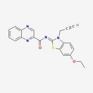 (Z)-N-(6-ethoxy-3-(prop-2-yn-1-yl)benzo[d]thiazol-2(3H)-ylidene)quinoxaline-2-carboxamide