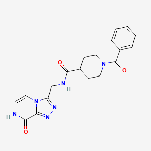 1-benzoyl-N-((8-hydroxy-[1,2,4]triazolo[4,3-a]pyrazin-3-yl)methyl)piperidine-4-carboxamide